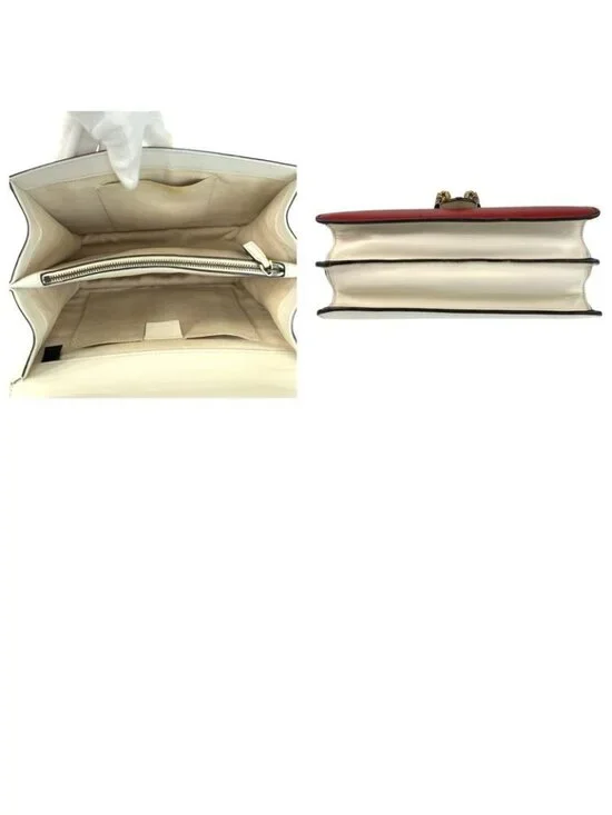 Gucci Dionysus Bamboo White Navy Red Leather 2-Way Shoulder Bag - Picture 9 of 9